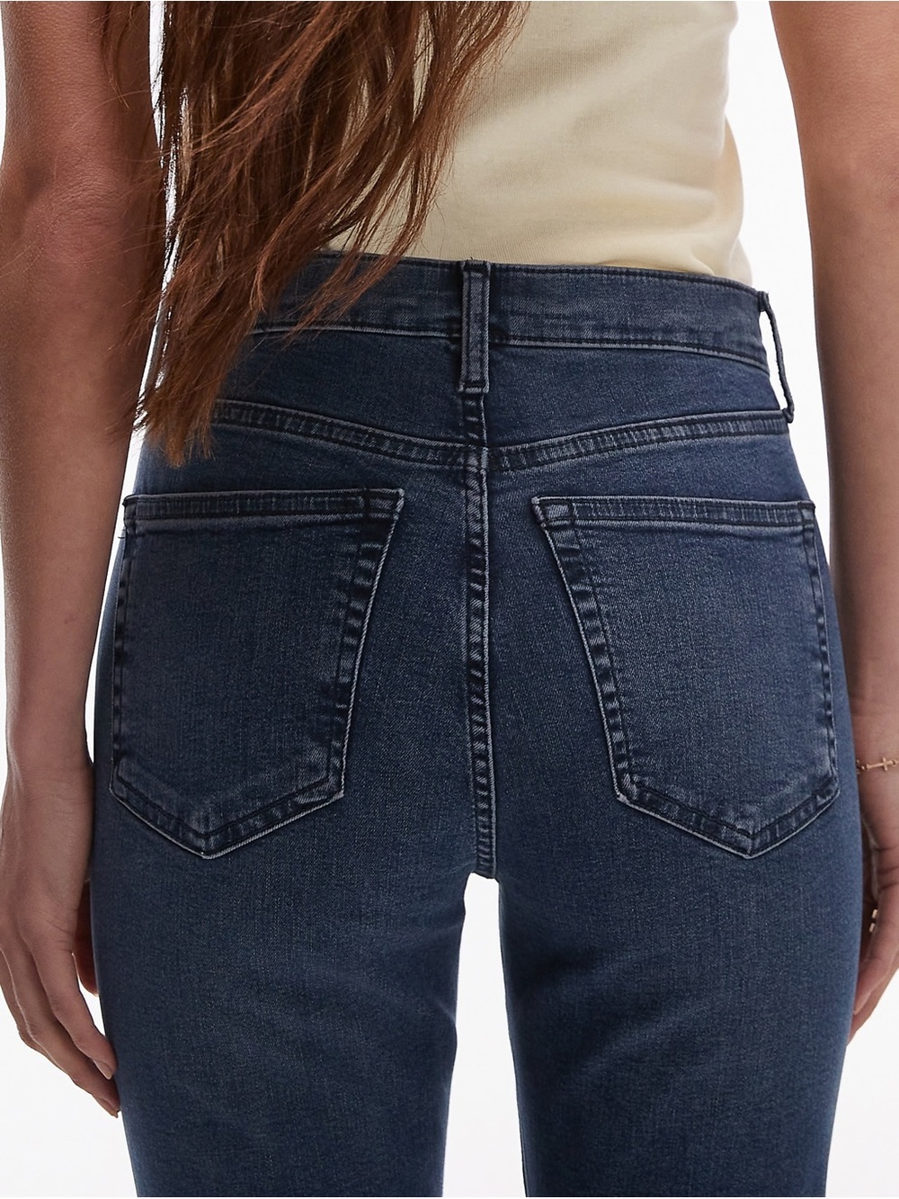Topshop High-Rise Indigo Blue Jeans
